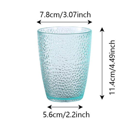 6 Pcs Drinking Tumblers Set of 12 oz, Drinking Glasses,BPA-Free,Stackable Water Cups,Clear Cups for Juice,(Brown)